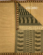 VSC880 - light sandal color body, pallu,blouse.