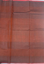 VSC884 - orange with black color body, pallu,blouse.