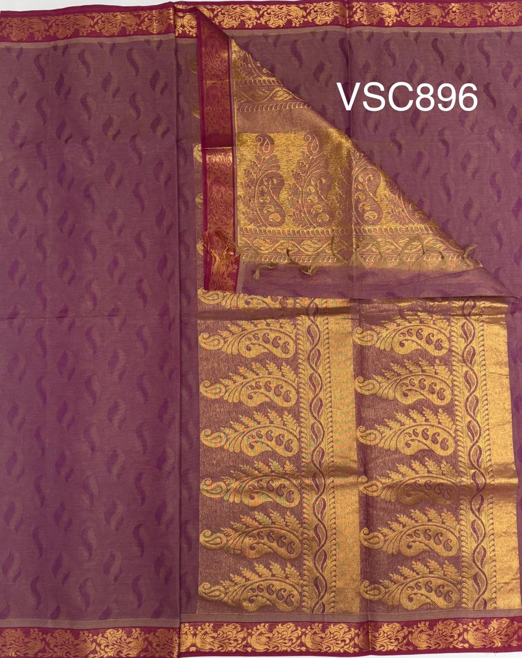 VSC896 - purple color body, pallu,blouse.