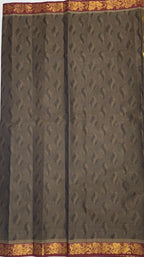 VSC897 - blue with grey color body, pallu,blouse.