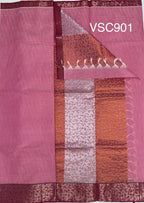 VSC901 - rose milk color body, pallu,blouse.