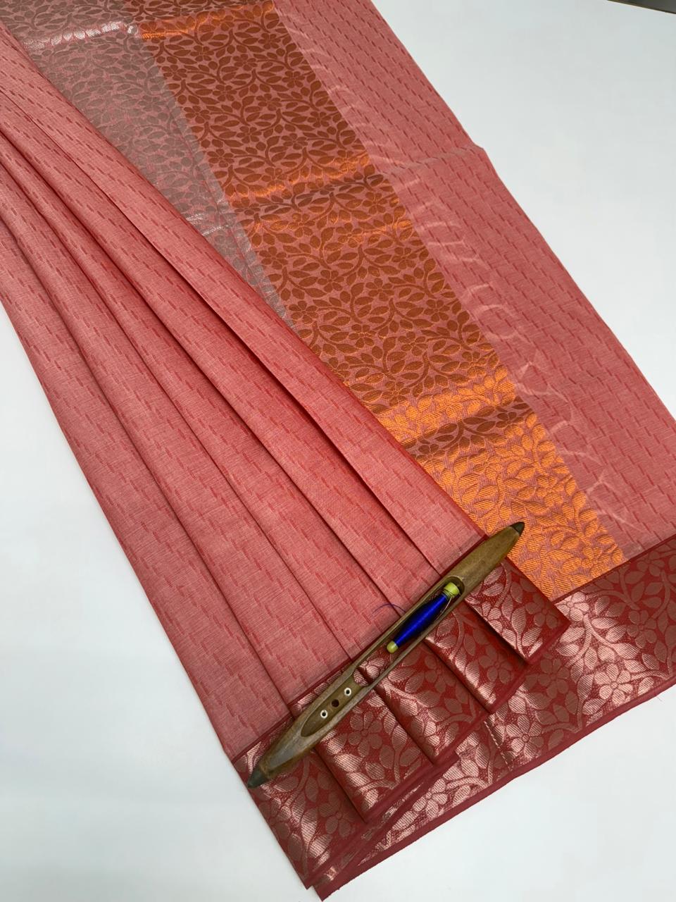 VSC902 - red color body, pallu,blouse.