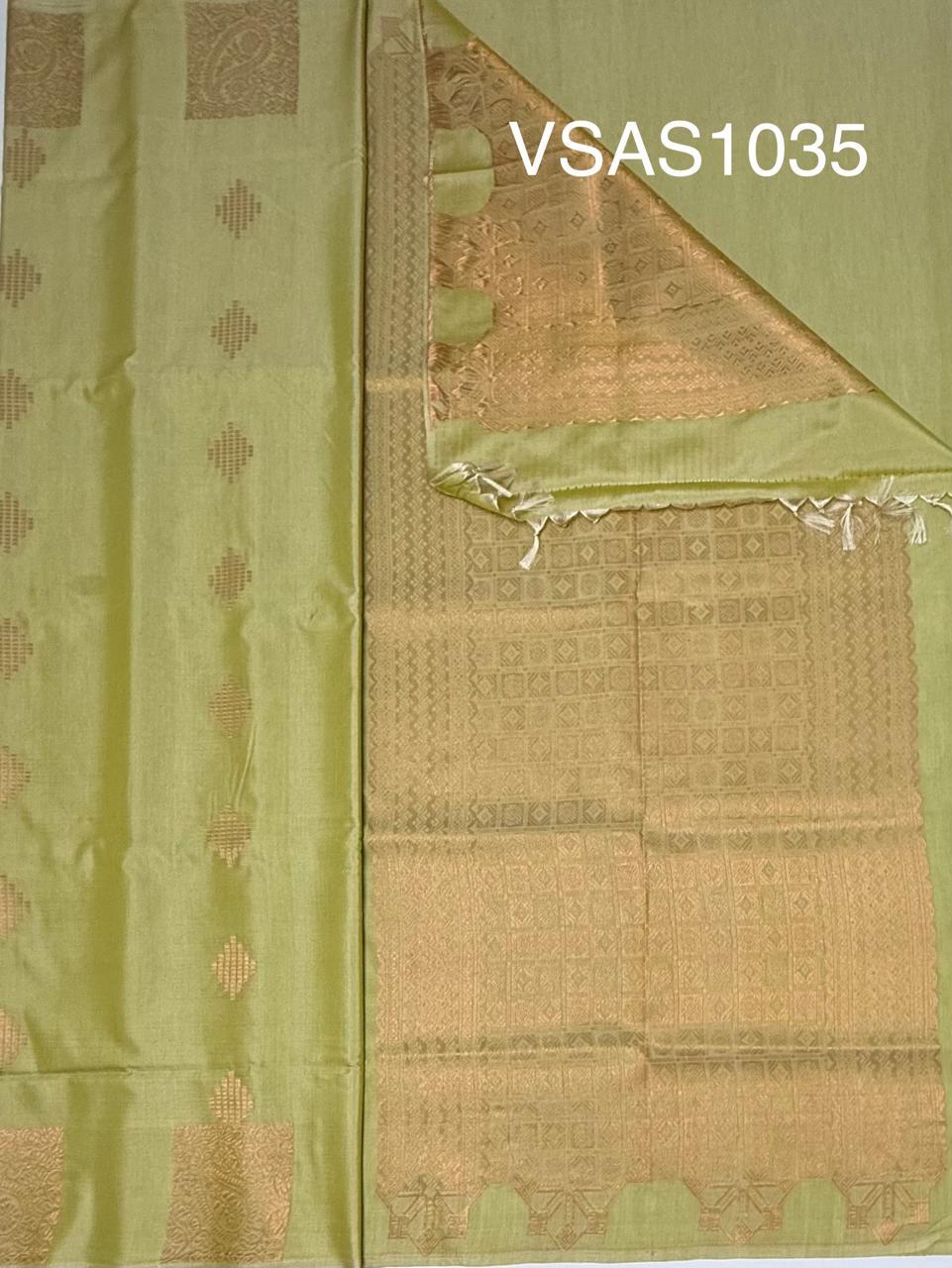 VSAS1035 - pastel green color body ,pallu , blouse.