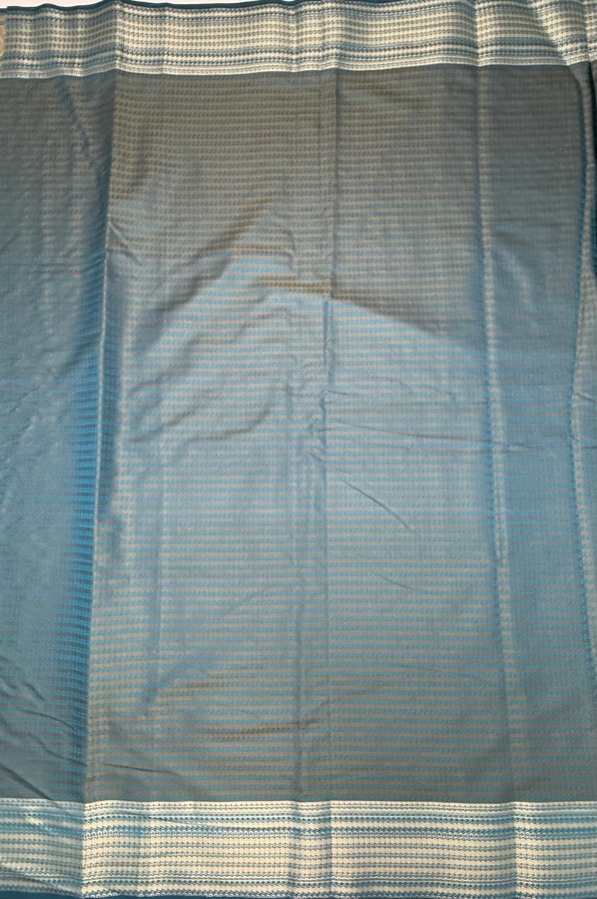 VSAS1040 - peacock blue color body, pallu , blouse.