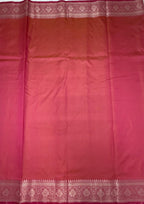 VSAS1042 - honey brown color body , pink color pallu , blouse.