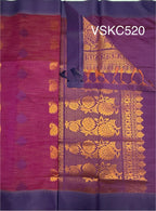 VSKC520 - purple color body , violet color pallu , blouse.