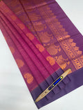VSKC520 - purple color body , violet color pallu , blouse.