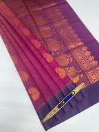 VSKC520 - purple color body , violet color pallu , blouse.
