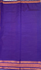 VSKC532 - mustard yellow color body , royal blue color pallu , blouse.