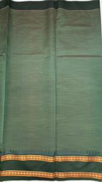 VSKC536 - red color body , bottle green color pallu , blouse.