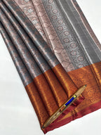 VSAS1061 - grey color body ,pallu , blouse.