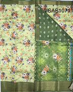 VSAS1071 - pista green color body , green color pallu , blouse.