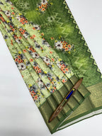 VSAS1071 - pista green color body , green color pallu , blouse.