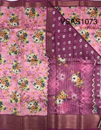 VSAS1073 - light pink color body , dusky pink color pallu , blouse.