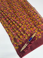 VSAS1098 - maroon color body , yellow color pallu , blouse.