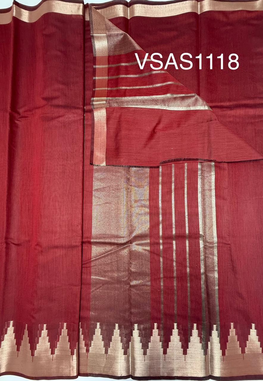 VSAS1118 - maroon color body ,pallu , blouse.
