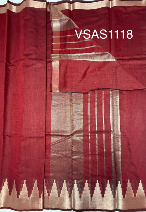 VSAS1118 - maroon color body ,pallu , blouse.