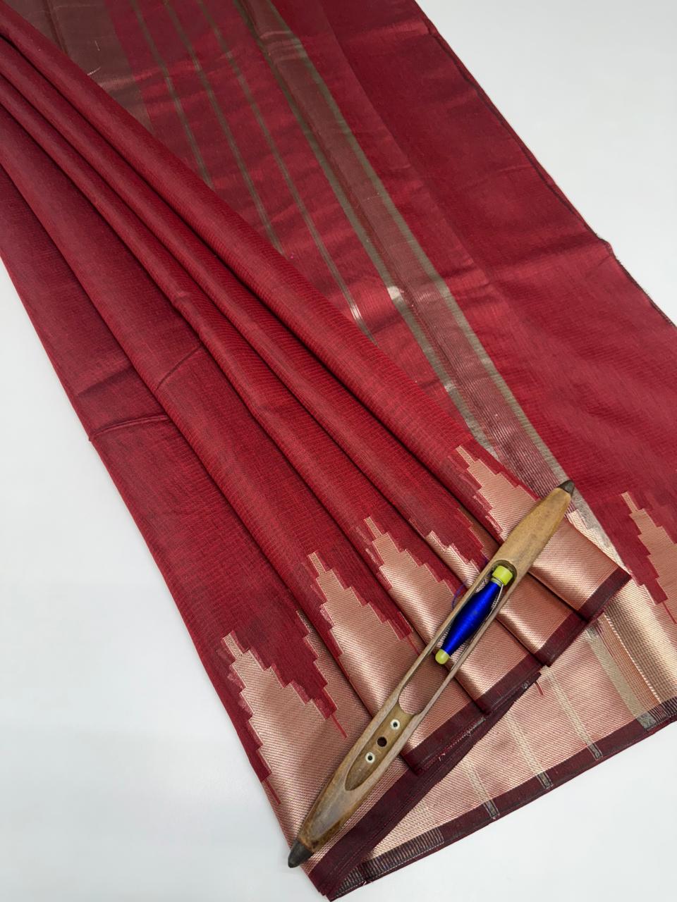 VSAS1118 - maroon color body ,pallu , blouse.