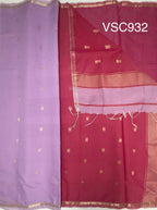 VSC932 - light lavender color body , pink color pallu,blouse.