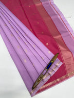 VSC932 - light lavender color body , pink color pallu,blouse.