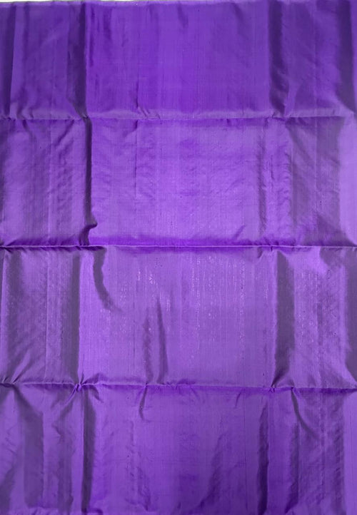 VSA617 - violet color body, pallu , blouse pure silk saree