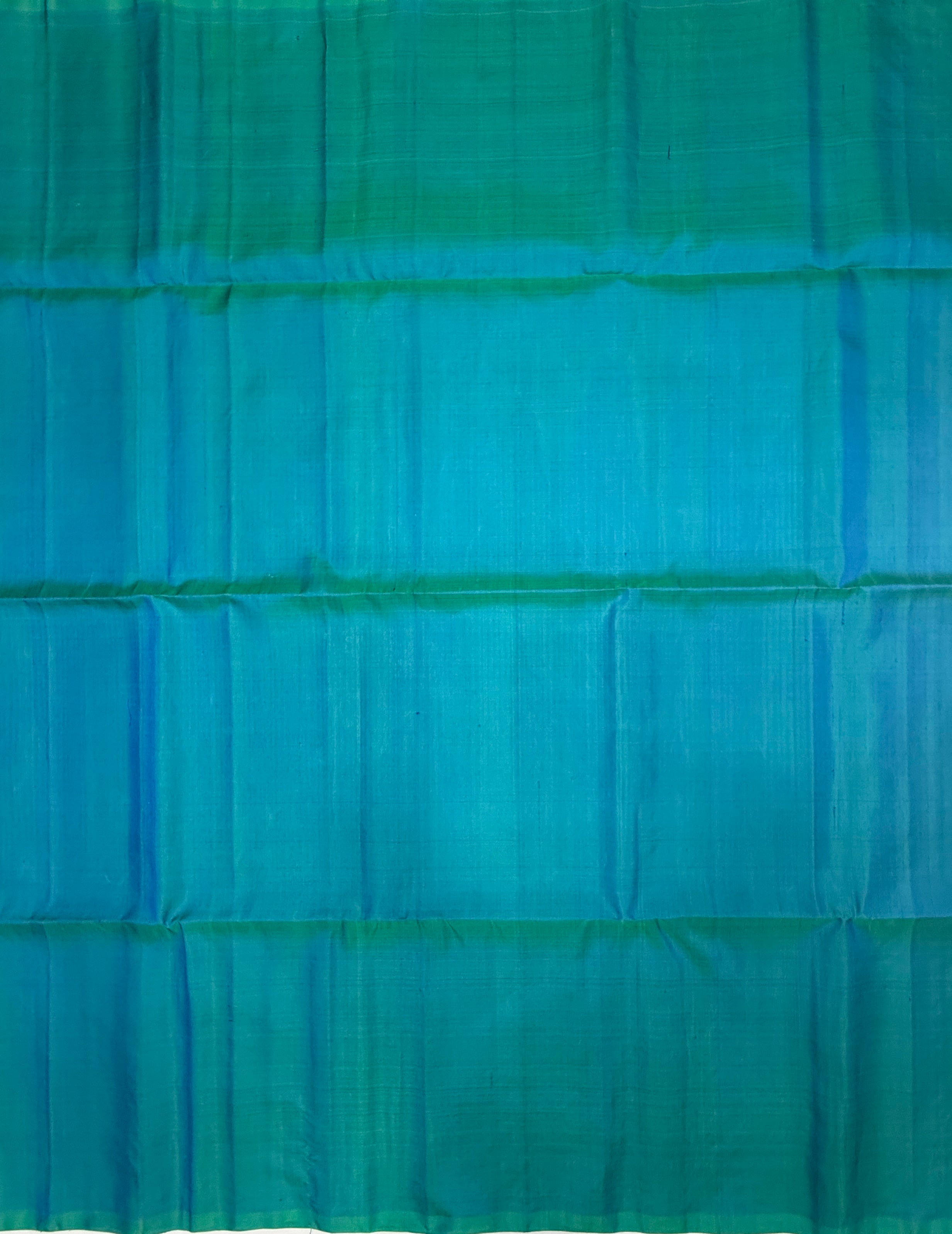 VSBP110 - duaal green color body , color pallu,blouse - Pure silk saree