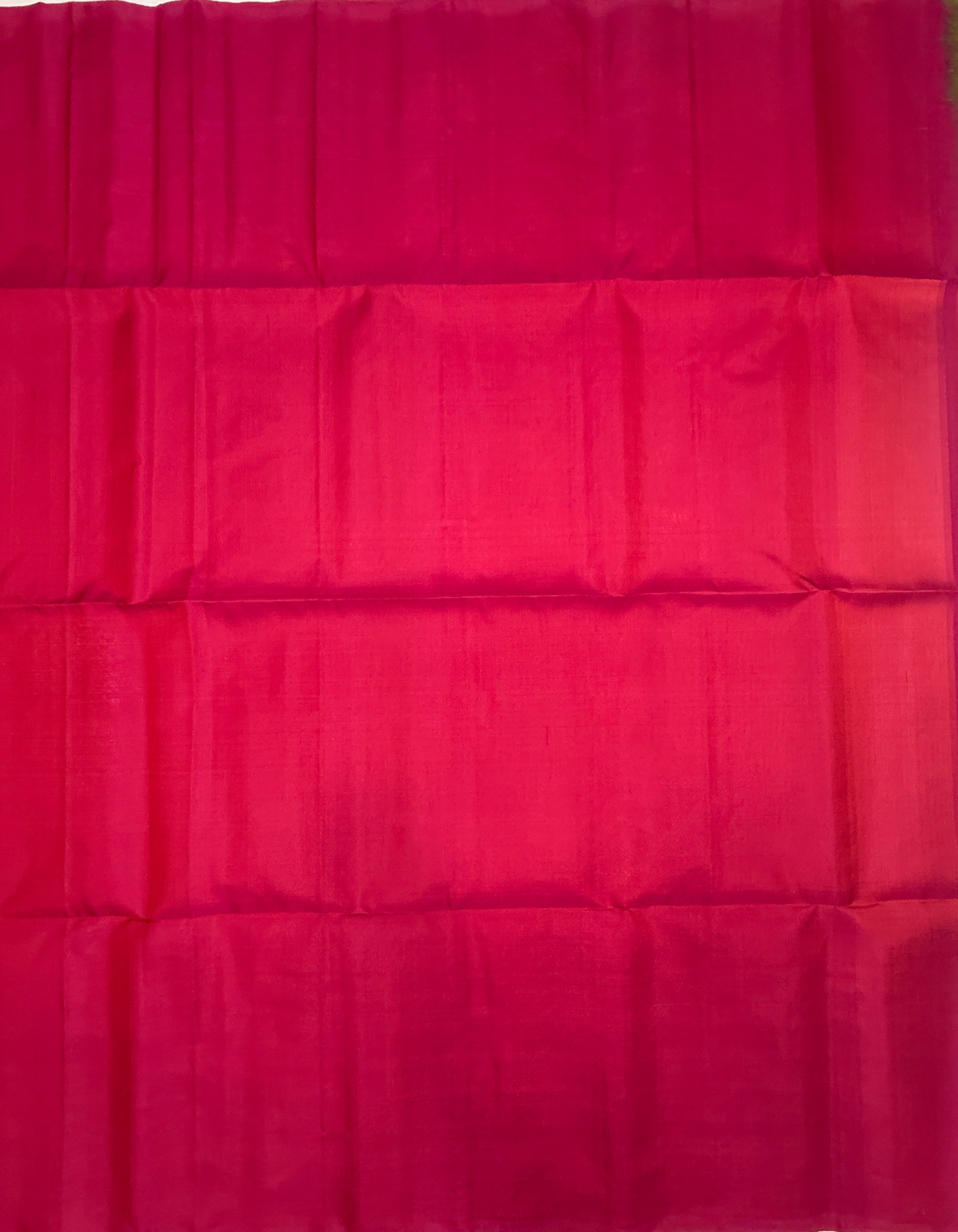 VSBP111 - rani pink color body , color pallu,blouse - Pure silk saree