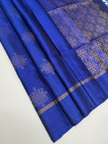 VSS494 - ink blue color body, pallu , blouse pure silk saree