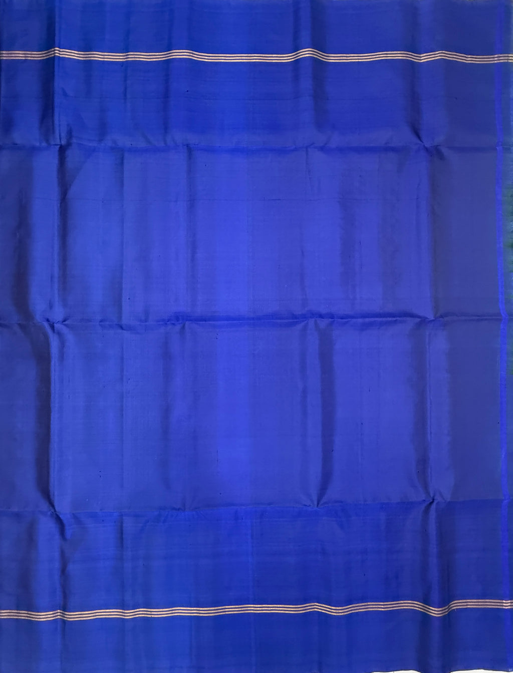 VSS494 - ink blue color body, pallu , blouse pure silk saree