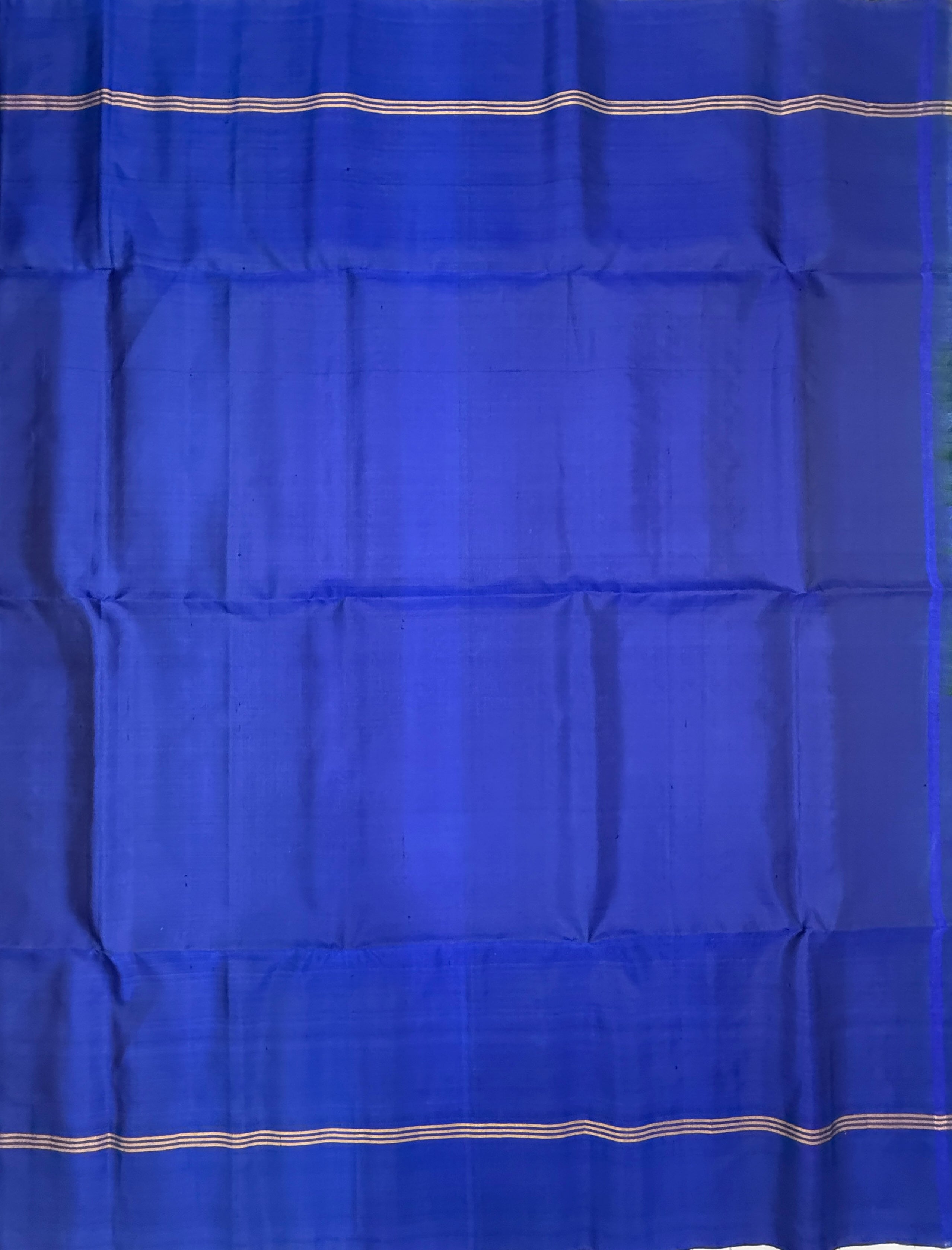 VSS494 - ink blue color body, pallu , blouse pure silk saree