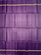 VSS495 - dark purple color body, pallu , blouse pure silk saree