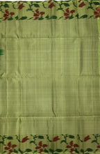 VSM378 - green color body , pastel green color pallu , blouse