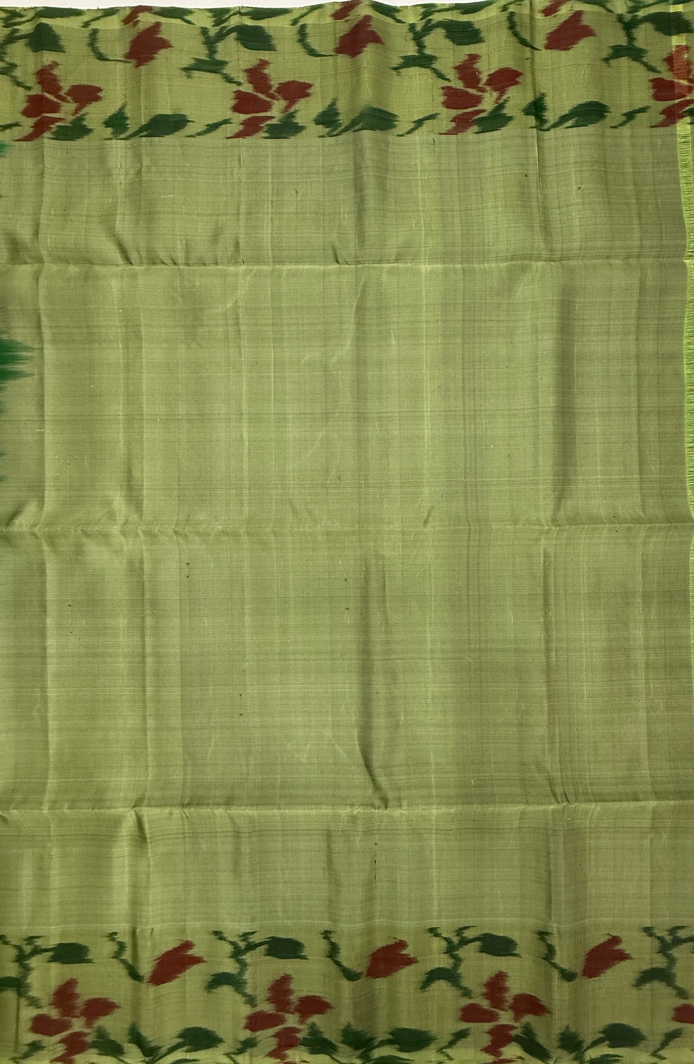 VSM378 - green color body , pastel green color pallu , blouse