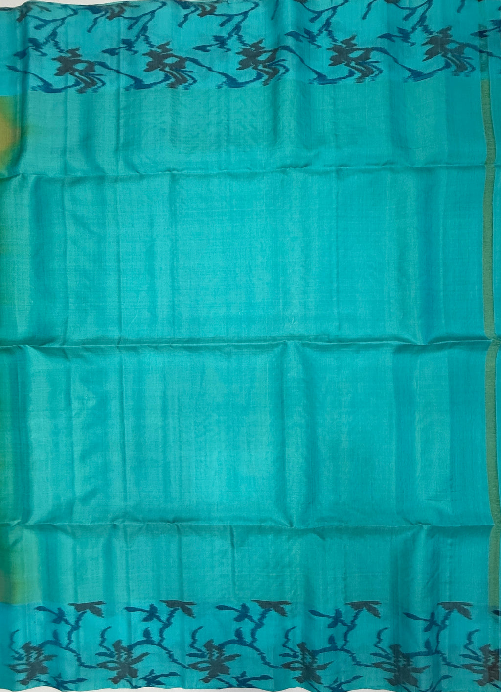 VSM383 - blue with green color body , sky blue color pallu , blouse