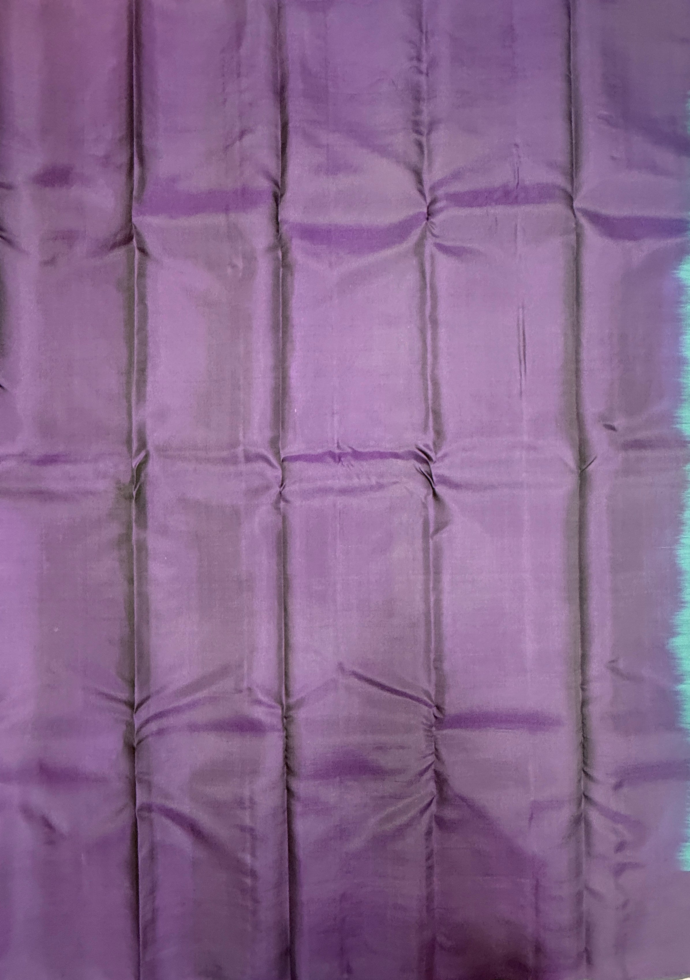 VSM393 - pastel blue color body , violet color pallu , blouse