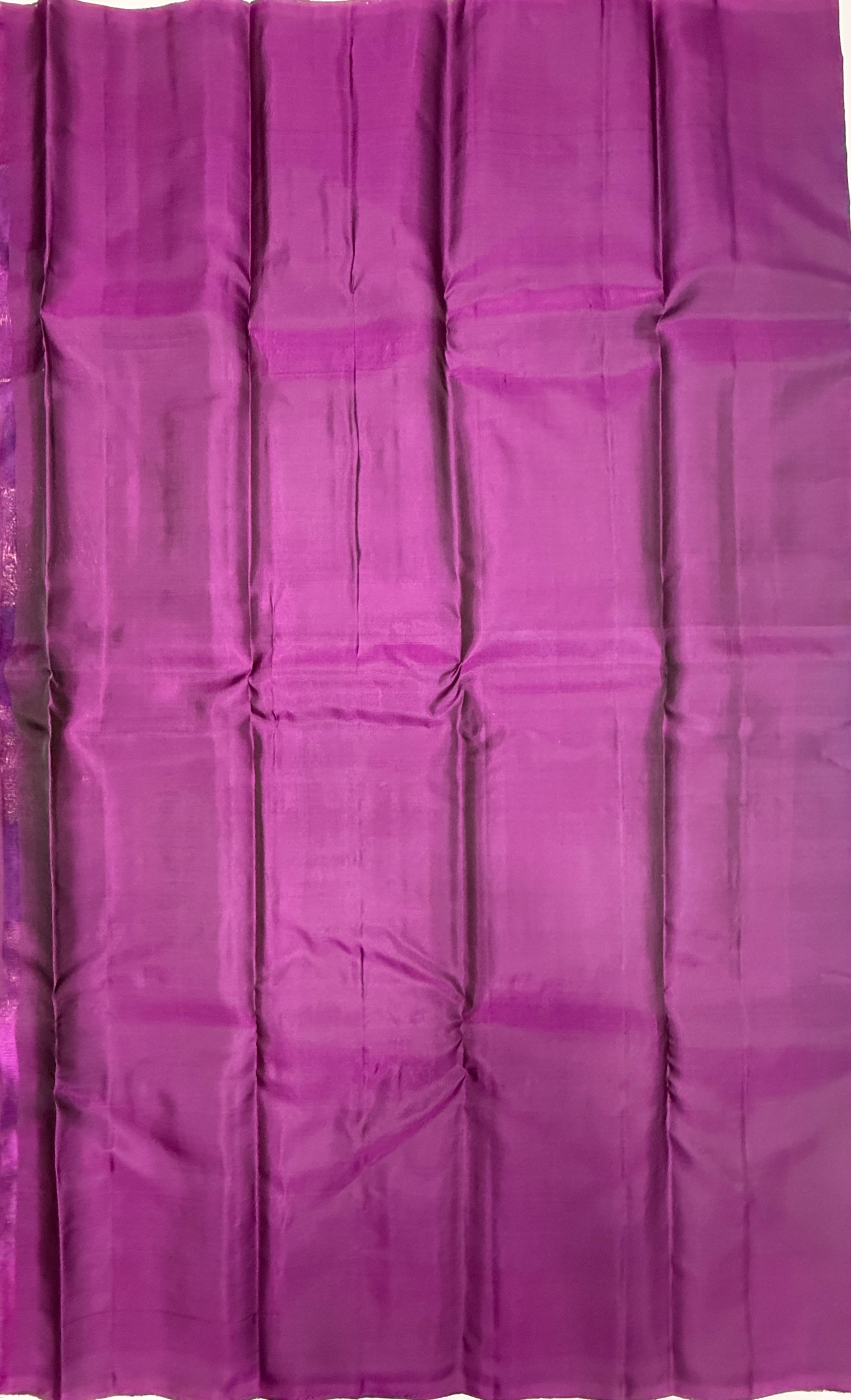 VSM395 - peacock blue color body , purple color pallu , blouse