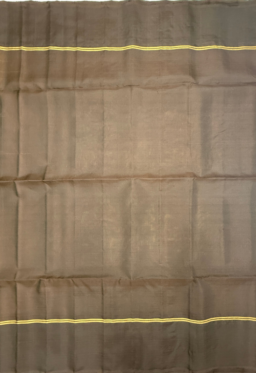 VSM397 - cowdung green color body , coffee brown color pallu , blouse