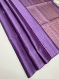 VSP733 - lavender color body , color pallu , blouse - Pure silk saree