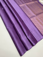 VSP733 - lavender color body , color pallu , blouse - Pure silk saree