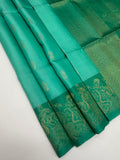 VSM411 - torquoise blue color body , color pallu , blouse