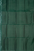 VSS295 - bottle green color body, pallu , blouse pure silk saree
