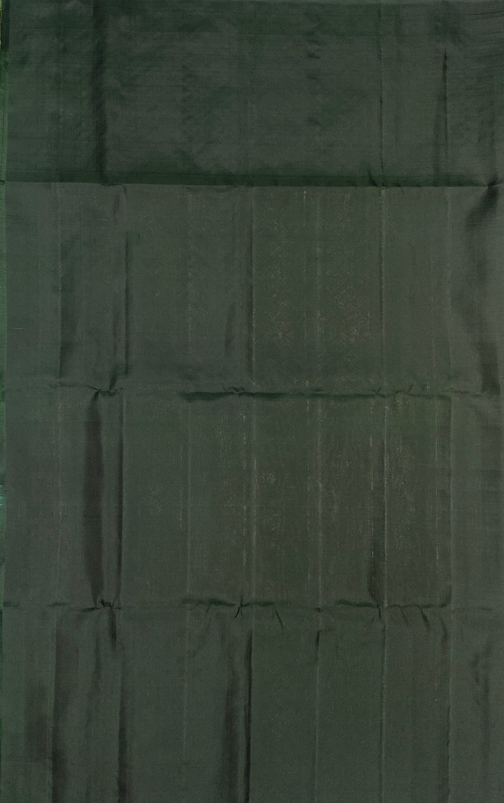 VSA401 - bottle green color body, pallu , blouse pure silk saree