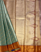 VSAS892 - pastel blue color body , red color pallu , blouse.