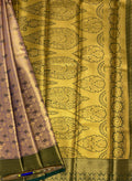 VSAS898 - light pink color body , bottle green color pallu , blouse.