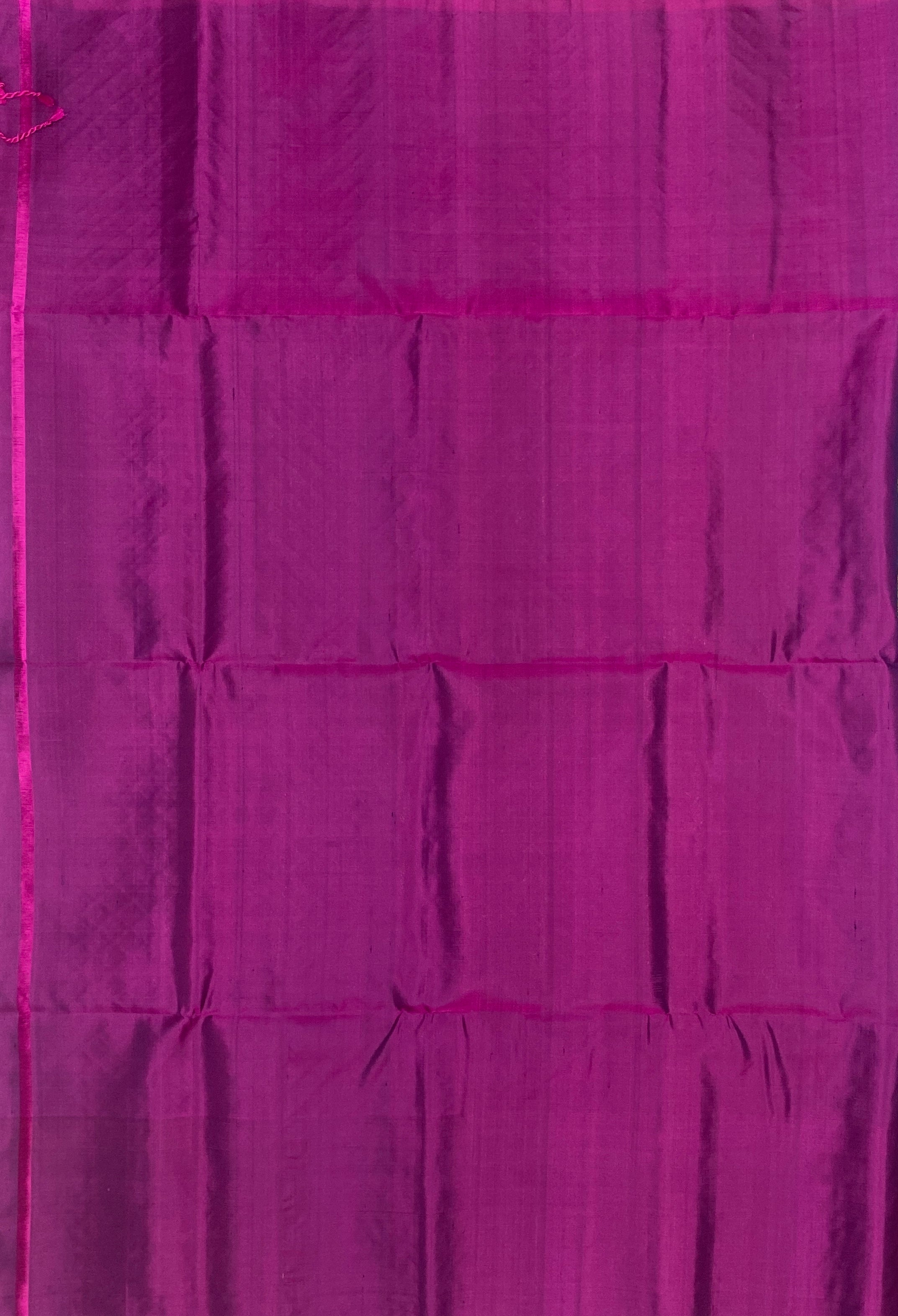 VSA464 - peacock blue color body & magenta color pallu , blouse pure silk saree