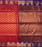 VSAS136 - reddish pink color body , violet color pallu , blouse.