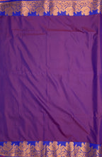 VSAS136 - reddish pink color body , violet color pallu , blouse.