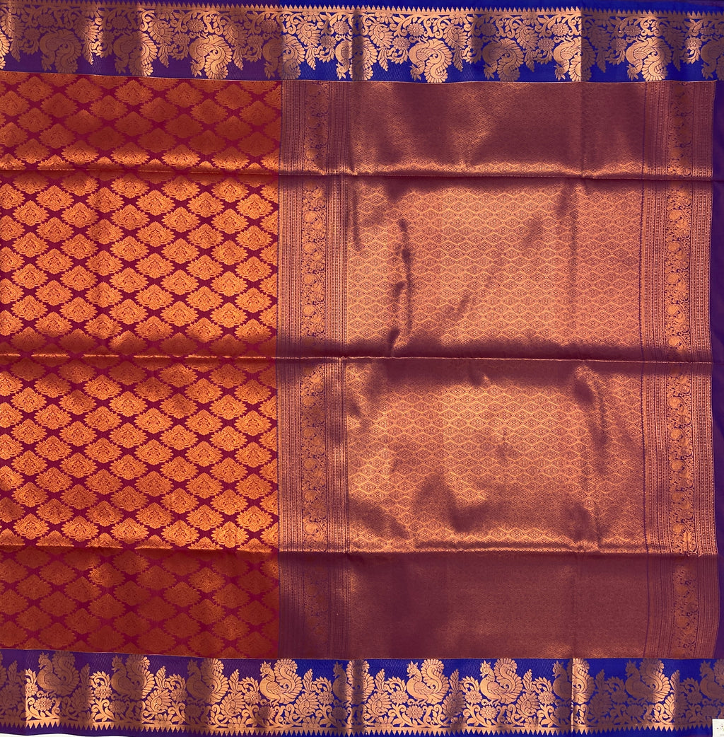 VSAS144 - purple color body , violet color pallu , blouse.