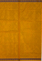 VSC113 - green with mango yellow color body, mango yellow color pallu,blouse.