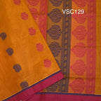VSC129 - orange color body,pallu,blouse.